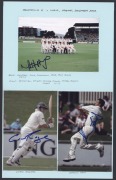 2003-04 Australia A vs India, team sheet with 11 signatures including Michael Hussey (captain), Michael Clarke, Martin Love & Brad Hodge; plus 8 individual signed photographs. (19 autographs). - 4