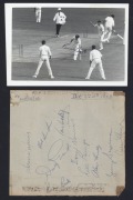 1963-64 Australian Team for the 1st Test v South Africa at Brisbane, an autograph page with 11 original signatures including Richie Benaud, Ian Meckiff (no balled for chucking) & Bob Simpson;&nbsp; together with photo signed by Brian Booth.