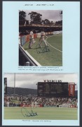 2001-02 Australian Team for the Test Series v New Zealand & South Africa: official team sheet with 12 signatures including Stephen Waugh (captain), Adam Gilchrist, Glenn McGrath & Ricky Ponting; plus 4 individually signed photographs. - 3