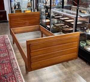 SCHULIM KRIMPER pair of Australian single beds, mid 20th century, Note: No hardware present.