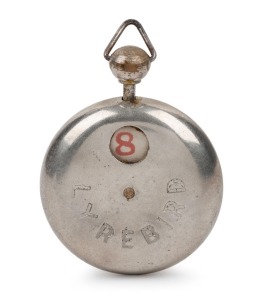 An umpire's "LYREBIRD" brand 8-ball counter; circa 1930s; fully functional.