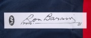 A Melbourne No. 31 short-sleeved team jersey worn in a 'Club Assist' charity match attended by Ron Barassi and signed by him on the occasion. - 2