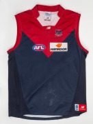 A Melbourne No. 31 short-sleeved team jersey worn in a 'Club Assist' charity match attended by Ron Barassi and signed by him on the occasion. - 3