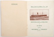 West Indies Cricket Team Australian Tour 1930-31, Shaw, Savill & Albion Coy. Ltd. shipping line's 8-page itinerary and tour fixture. (also handstamped&nbsp;"Aberdeen and Commonwealth Line"). Extremely scarce, being only the 2nd example known to us. Led by Bill - 2