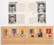 THE AUSTRALIANS IN ENGLAND 1938: An official Orient Line "AUSTRALIAN XI ENGLISH TOUR 1938" itinerary booklet with original pen signatures of all 17 in the Australian touring party; together with "An Album of CRICKETERS 1938" containing a complete set of 5 - 2