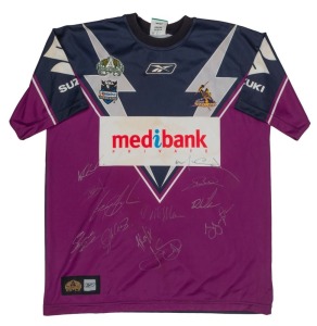 Three team-issue jerseys (initialed 'KP' (Kevin Proctor) on each label) and each top signed by Proctor and the rest of the team. Two of the tops with the 'Centenary of Rugby League 1908 - 2008' logos.
