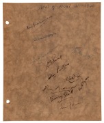 SIR DONALD BRADMAN and others, 1940. A rare series of signatures from the early War years, on three matching sheets: comprising of "Rest of Australia" featuring Bradman, Grimmett, Brown, Ring, Tallon, Hasset and others; "NEW SOUTH WALES" featuring McCabe, - 2