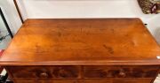 An antique Colonial Australian​​​​​​​ huon pine five drawer chest constructed from solid slabs of birdseye huon pine, full huon pine secondary construction throughout including back, Tasmanian origin, mid 19th century, 116cm high, 117cm wide, 55cm deep - 5