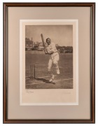 RANJITSINHJI: An original print of the photograph by George Beldam, publish by the Swan Electric Engraving Company, circa 1905; signed in the lower margin by Beldam and Ranji. Framed & glazed, overall 74 x 56cm.