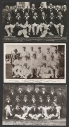 POSTCARDS: The Australian Cricket Team, 1921; published by Phillip G. Hunt & Co., London.;&nbsp;The Australian Cricket Team, 1926; published by T. Bolland., and&nbsp;The Australian Cricket Team, 1930; official photograph published by T. Bolland. All VF unused. (3).