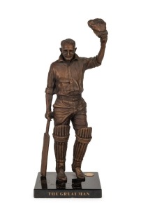 DON BRADMAN, bronze statuette "Don Bradman, Lord's 1930" by sculptor Tanya Bartlett, limited edition 147/2500, 39cm tall, with Bradman Museum COA. A smaller version of her statue "The Final Farewell" at the Bradman Museum in Bowral.