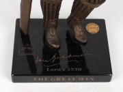 DON BRADMAN, bronze statuette "Don Bradman, Lord's 1930" by sculptor Tanya Bartlett, limited edition 147/2500, 39cm tall, with Bradman Museum COA. A smaller version of her statue "The Final Farewell" at the Bradman Museum in Bowral.&nbsp; - 2