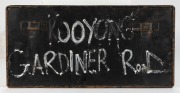 TRAMWAYS vintage metal destination sign "MELBOURNE FOOTBALL GROUND", mid 20th century, ​​​​​​​28 x 56cm - 2
