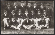 POSTCARDS: The Australian Cricket Team, 1921; published by Phillip G. Hunt & Co., London.;&nbsp;The Australian Cricket Team, 1926; published by T. Bolland., and&nbsp;The Australian Cricket Team, 1930; official photograph published by T. Bolland. All VF unused. (3). - 4