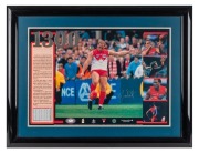 "1300 The Tony Lockett Commemorative Lithograph" With original signature and COA, No. 49 of 1000. Framed and glazed. ​​​​​​​Overall 61 x 79 cm