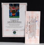 "1300 The Tony Lockett Commemorative Lithograph" With original signature and COA, No. 49 of 1000. Framed and glazed. ​​​​​​​Overall 61 x 79 cm - 2
