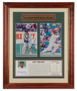 "Ian Healy World Record Keeper" Photographic display signed by Healy, No. 170 of 1500; with COA. Framed & glazed.&nbsp;&nbsp;Overall 59 x 48cm