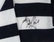 Bob Davis original signature on 40th Anniversary 1963&nbsp;Geelong&nbsp;Premiership replica jumper with embroidered details of the team and their positions; Bob Davis was Coach; with COA; framed & glazed; overall 94 x90cm - 2