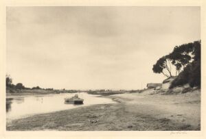 JOHN EATON (1881-1966) "Carrum Creek" silver gelatine photograph, signed in pencil lower right, sheet size ​​​​​​​31.5 x 39.2cm