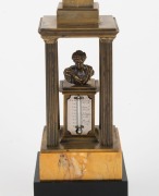 GRAND TOUR antique desk pocket watch stand with eagle finial, classical bust and thermometer, 19th century, 29cm high - 2
