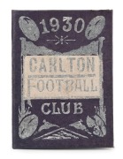 CARLTON: Member's Season Ticket for 1930, with fixture list and hole punched for each game attended.