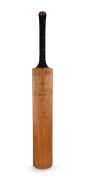 A full-sized "Don Bradman" Three Crowns cricket bat by Sykes, signed by the 1948 Invincibles including Bradman, Hassett, Brown, Saggers, Harvey, Johnson, Ring, Miller, and others, but mostly faded.&nbsp;