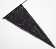 1958 COLLINGWOOD Grand Final souvenir pennant listing all the team members and depicting their positions on the field. 42cm. - 4