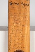 A full-sized "Centurion" cricket bat with a half Clive Lloyd Red Stripe Cup ball affixed to the front of the blade, which is headed "VINTAGE PLAYERS" and bears the original pen signatures of Gary Sobers, Greg Chappell, Clive Lloyd, Alan Davidson, Wes Hall - 2