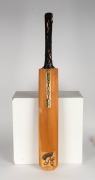 A full-sized "Centurion" cricket bat with a half Clive Lloyd Red Stripe Cup ball affixed to the front of the blade, which is headed "VINTAGE PLAYERS" and bears the original pen signatures of Gary Sobers, Greg Chappell, Clive Lloyd, Alan Davidson, Wes Hall - 4