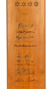 A full-sized "Imperial Driver" Super Four Stars cricket bat by Gradidge, signed by the 1948 Invincibles including Bradman, Hassett, Brown, Saggers, Harvey, Johnson, Ring, Miller, and the others, but several are&nbsp;faded. Signed W.A. Smith in the ownership po - 2