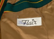 CRAIG McDERMOTT'S AUSTRALIAN TEST TEAM BLAZER, candy-striped pure wool. circa 1994-96, with the Australian coat-of-arms embroidered in silk to the pocket; made by Flaire, with "Billy" in pen to their label. Provenance: Charles Leski Auctions: 3 May 2010. - 3