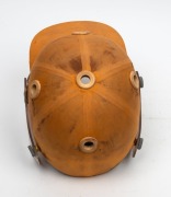 KERRY PACKER'S WORLD SERIES CRICKET 1977 - 1979: An original W.S.C. Australian team batting helmet with protective visor, the W.S.C. logo stitched to the front of the helmet; in match-worn condition. Extremely scarce. - 4
