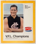 CARLTON: 1968 Ampol 'VFL Champions' folder & 45rpm record - Ron Barassi, Carlton. Superb condition.