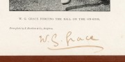 W.G.GRACE, attractive original pen signature below a photo titled "W.G. GRACE FORCING THE BALL ON THE ON-SIDE" from the book, The Jubilee Book of Cricket", with a CofA [2006] indicating that the signature was originally part of the collection assembled by - 3