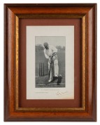 WILLIAM (Billy) L. MURDOCH, attractive original pen signature below a photo titled "W.L. MURDOCH'S UNDER-LEG STROKE" from the book, The Jubilee Book of Cricket", with a CofA [2006] indicating that the signature was originally part of the collection assemb
