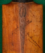BRADMAN'S FIRST TOUR OF ENGLAND. A Gradidge&nbsp;Imperial Driver full size match-used bat attractively signed to the back of the blade by the Australian and English teams during the five Test Match series played in England between June and August, 1930. - 2