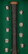 BRADMAN'S FIRST TOUR OF ENGLAND. A Gradidge&nbsp;Imperial Driver full size match-used bat attractively signed to the back of the blade by the Australian and English teams during the five Test Match series played in England between June and August, 1930. - 4