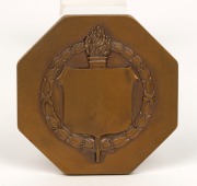 1938 3rd BRITISH EMPIRE GAMES IN SYDNEY, Bronze Winner's Medal "British Empire Games/Australia/1938", octagonal, 63 x 63mm. Very attractive and scarce. - 2