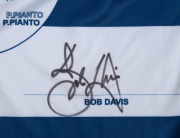 GEELONG F.C. 1951-1952 VFL PREMIERS COMMEMORATIVE JERSEY: "Legends of Kardinia Park", signed by Fred Flanagan and Bob Davis at a private signing in 2006. - 3