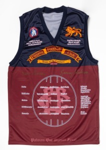 FITZROY FOOTBALL CLUB: "Team of the Century 1897 - 1996" souvenir jersey, signed by Kevin Murray (Captain) and Garry Wilson (Vice Captain). With CofA.