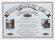 FITZROY FOOTBALL CLUB: "Team of the Century 1897 - 1996" souvenir jersey, signed by Kevin Murray (Captain) and Garry Wilson (Vice Captain). With CofA. - 3