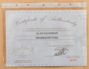 Alan Davidson and Arthur Morris individual signed displays featuring action photographs and details of their careers; individually framed and glazed, both with CoA's, 45 x 50cm and 55 x 40cm. (2 items) - 4