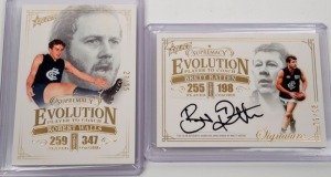 2024 SELECT SUPREMACY EVOLUTION: Two Carlton Player-to-Coach cards - Robert Walls (E11 #21/55) and Brett Ratten, signed (ES-BR #23/50). (2 items)
