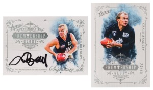 2024 SELECT SUPREMACY PREMIERSHIP GLORY: Two cards for Craig Bradley, both signed (PGS65 #12/40) and unsigned (PG65 #24/40) variants. (2 items)