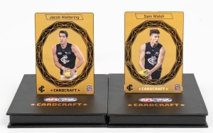 2022&nbsp;CARDCRAFT AFL TEAM COACH: Two 24 carat gold-plated cards - Sam Walsh&nbsp;and Jacob Weitering, both presented in original presentation cases. (2 items)