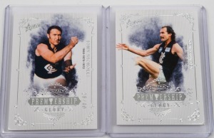 2019 SELECT SUPREMACY PREMIERSHIP GLORY: Two limited-edition cards for Ken Hunter (PG6 #27/40) and John Nicholls (PG5 #28/40). (2 items)