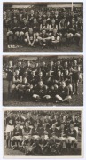 CARLTON TEAM POSTCARDS: 1940-42 Chas. Boyles photographic postcards of 'VFL Teams', showing 1940, 1941 & 1942 Carlton teams. G/VG. (3 items). Two with pencil annotations verso identifying the players.