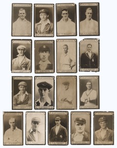 1926 Wills (Australia) 'Cricketers', real photo series, part set [17/63], in very mixed condition.