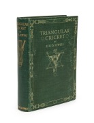 "TRIANGULAR CRICKET" by Edward Humphrey Dalrymple SEWELL [London : J. M. Dent & Sons., 1912] 1st edition; original green cloth binding, with gilt titles and decorations to spine; 211pp + photo plates and intro. pages. The only contemporary account of the 