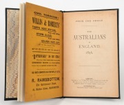 "THE AUSTRALIANS IN ENGLAND 1896" a scarce post-tour publication by Athletic News (London & Manchester), 1st edition, 64pp + original yellow covers; attractively rebound preserving all elements. The Australians played in 34 first-class matches on this to - 2